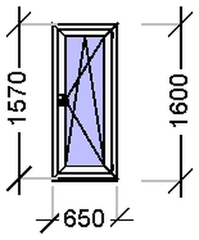 IVAPER 70 класс В: Окно, Ivaper 70 мм (В), Без фурнитуры, 1540х830, Белый, Белый