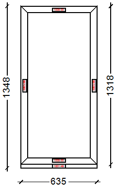 IVAPER 70 класс В: Окно, Ivaper 70 мм (В), Без фурнитуры, 1318х635, Белый, Белый