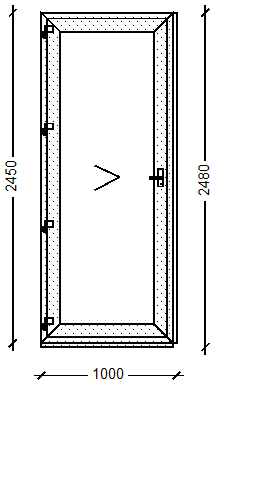 ПластКом КОМФОРТ: Дверь вх ГОСТ отк внутрь (Ламин), Ivaper 70 мм, Дверная фурнитура, 2450х980, Покра