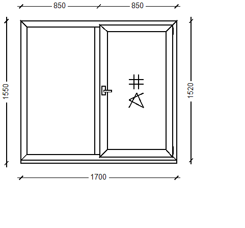 ПластКом КОМФОРТ: Окно (Ламинация), Ivaper 70 мм, Siegenia Titan, 1520х1700, Белый, Темный дуб (9.20