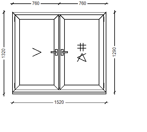 ПластКом СТАНДАРТ: Окно, Ivaper 62 мм, Roto NT, 1290х1520, Белый, Белый