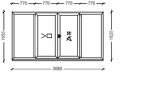 IVAPER GRAU 62: Окно, Ivaper 62 мм (В), Vorne, 1620х3080, Белый, Белый