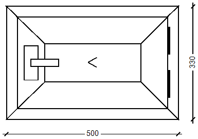 Готовое окно ОГ2 (330*500 сендвич панель), Ivaper 62 мм (В), Vorne, 330х500, Белый, Белый